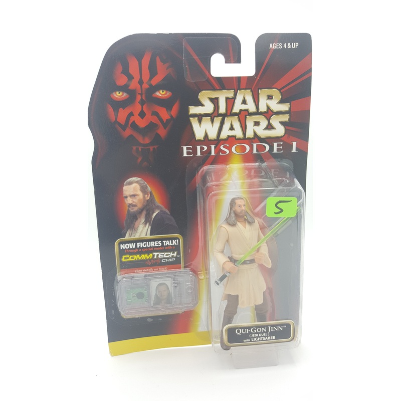 Hasbro Star Wars Episode I The Phantom Menace Qui-Gon Jinn with Comm tech Chip