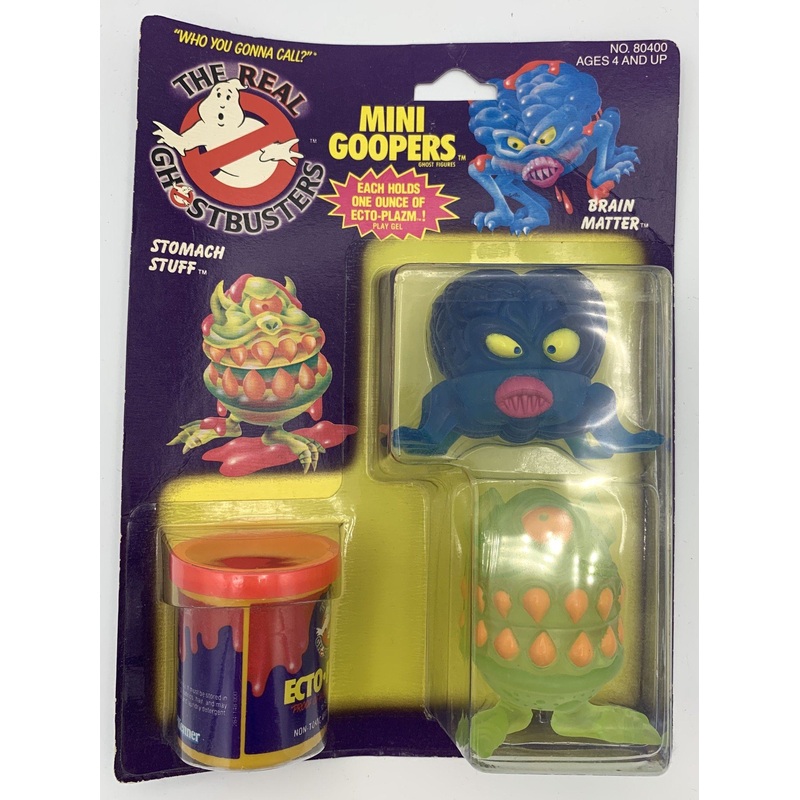 Kenner The Real Ghostbusters Mini Goopers Brain Matter and Stomach Stuff with Ecto Plazm Slime Vintage Action Figure