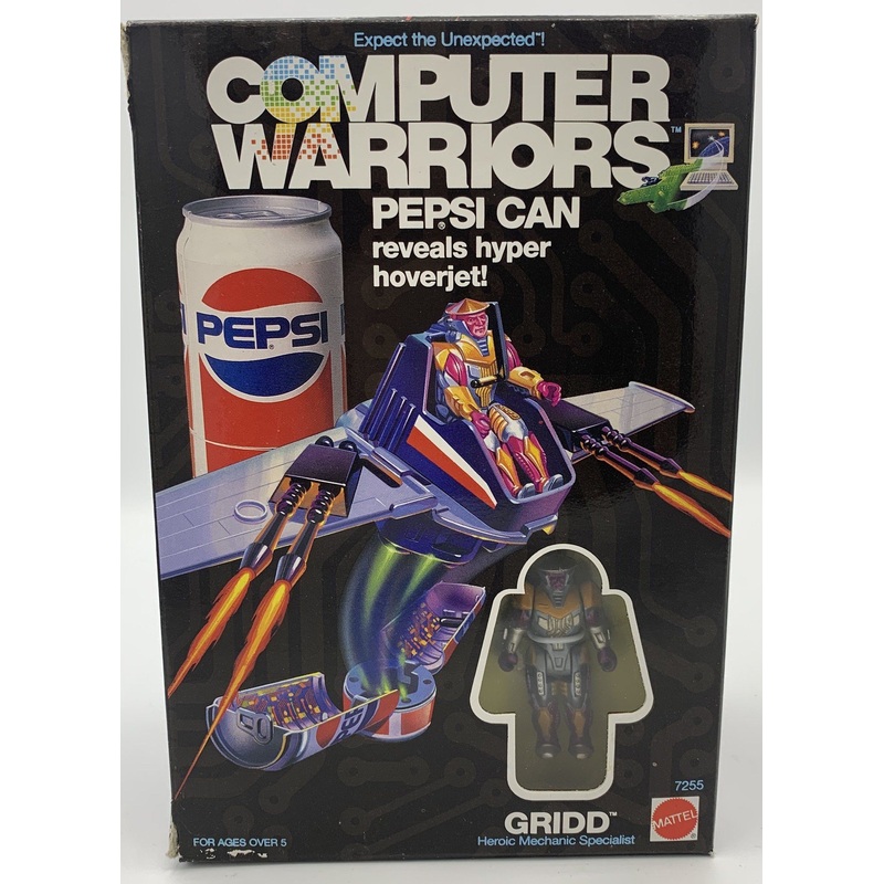 Mattel Computer Warriors Pepsi Can Hyper Hoverjet Sealed Vintage Action Figure