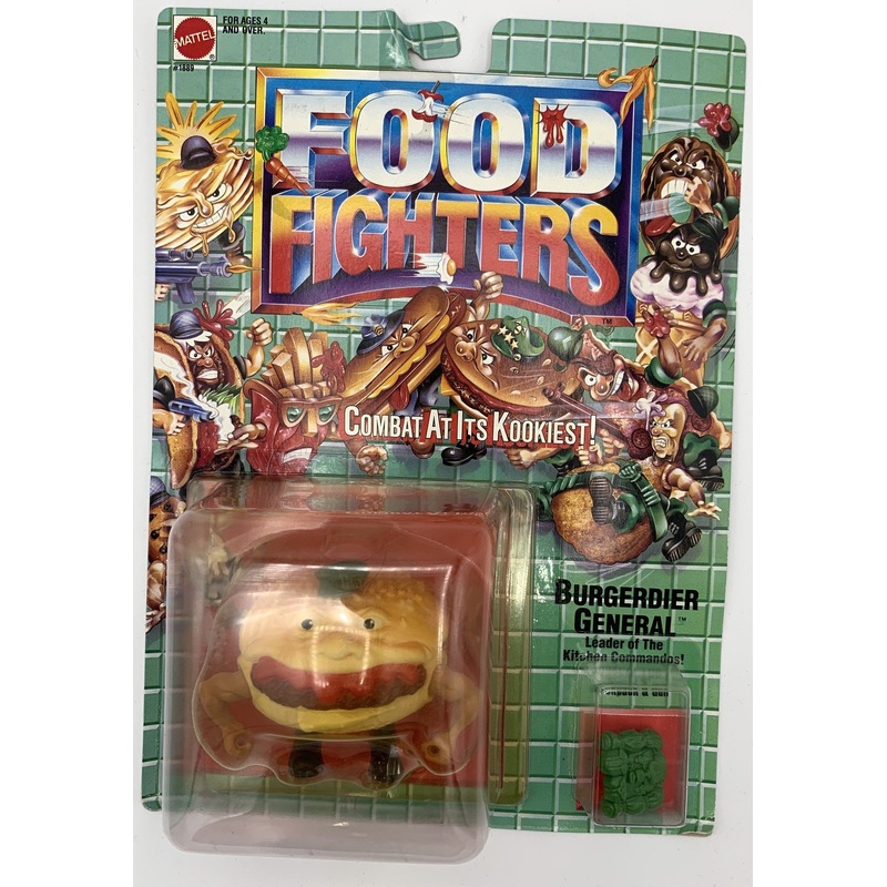 Mattel Food Fighters Burgerdier General Vintage Action Figure