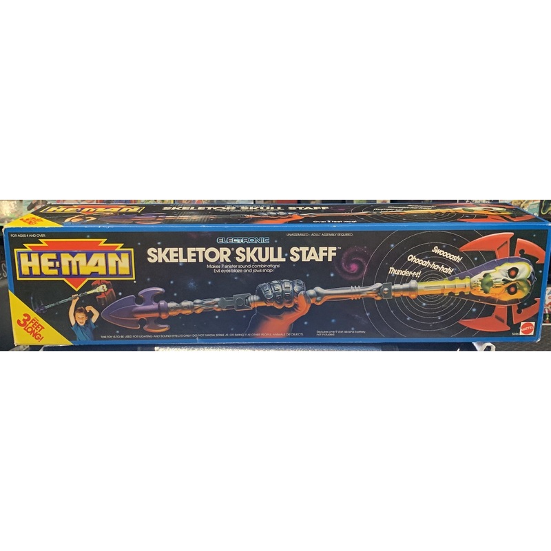 Mattel He-Man Electronic Skeletor Skull Staff Masters of the Universe (MOTU) Sealed Vintage Action Figure