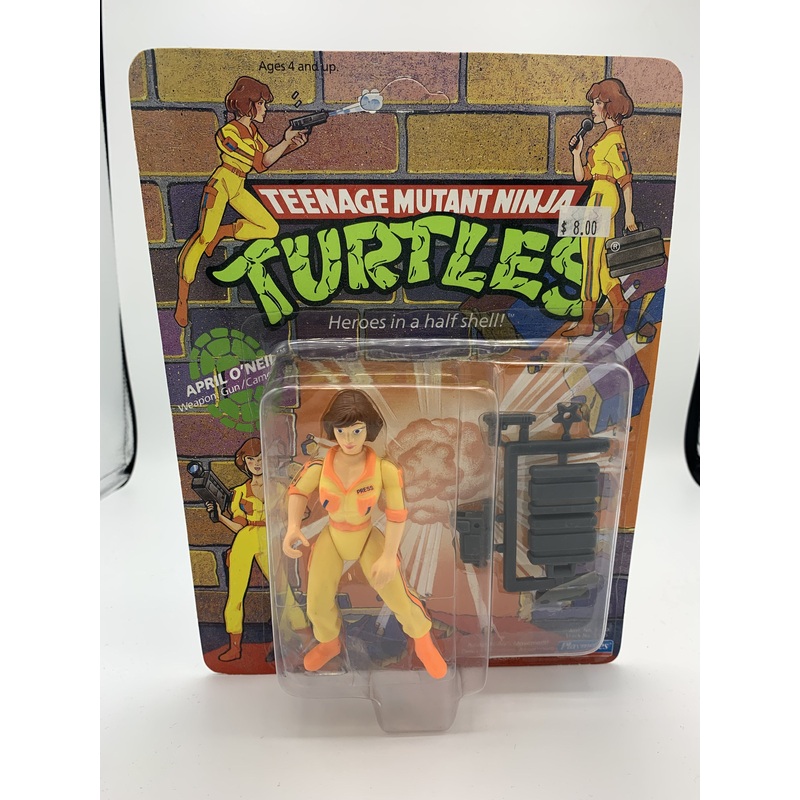 Playmates April O’Neil (Yellow and Orange Suit) Teenage Mutant Ninja Turtles (TMNT) (Unpunched) Vintage Action Figure