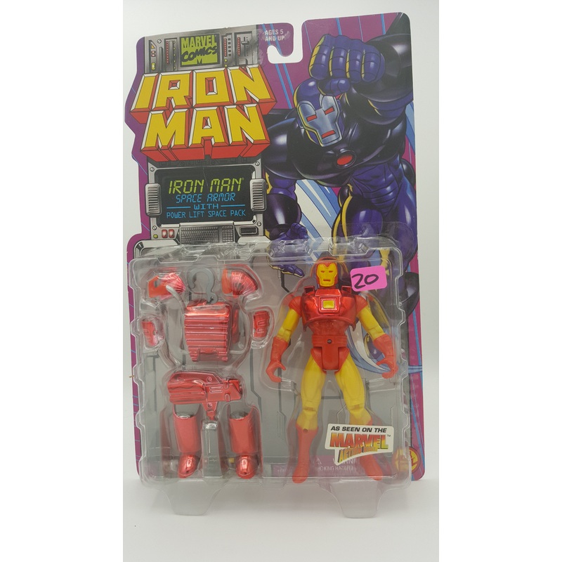 ToyBiz Marvel Comics Iron Man Space Armor with Power Lift Space Pack
