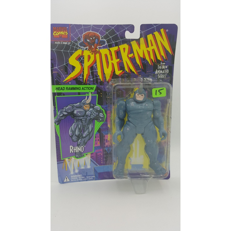 ToyBiz Marvel Comics Spider-Man Rhino with Head Ramming Action