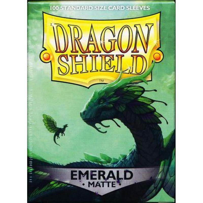 Dragon Shield Standard Size Card Sleeves 100 Count Matte Emerald
