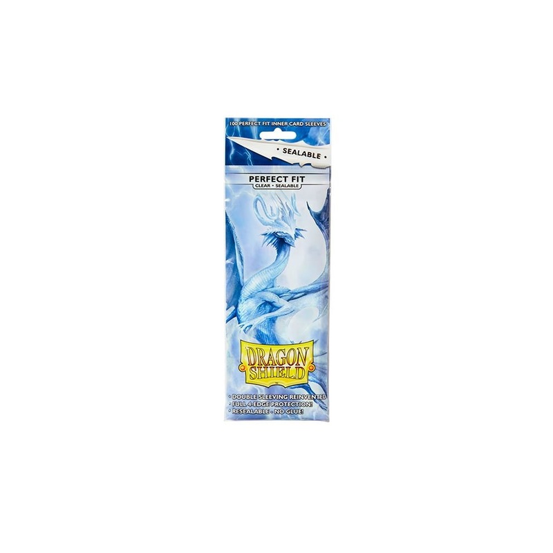 Dragon Shield Standard Size Sealable Perfect Fit Inner Card Sleeves 100 Count Clear