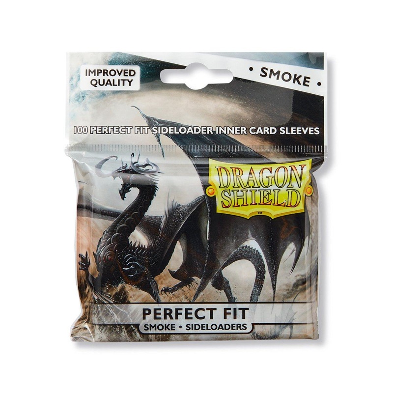 Dragon Shield Standard Size Side Loading Perfect Fit Inner Card Sleeves 100 Count Smoke