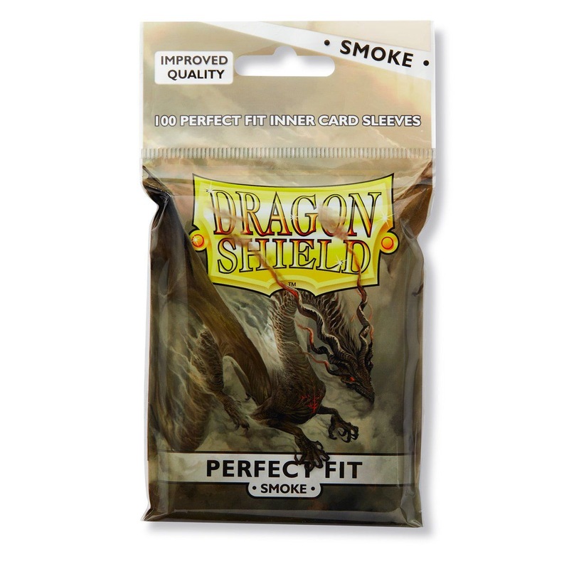 Dragon Shield Standard Size Top Loading Perfect Fit Inner Card Sleeves 100 Count Smoke