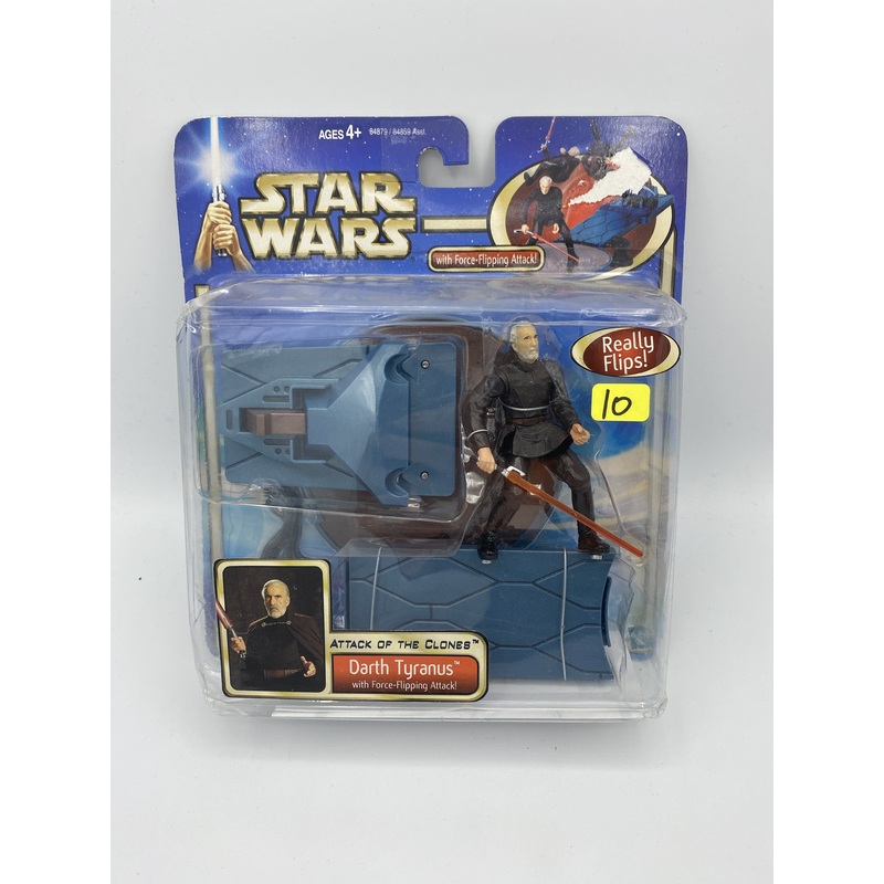 Hasbro Star Wars Attack of the Clones Darth Tyranus with Force Flipping Attack Figure