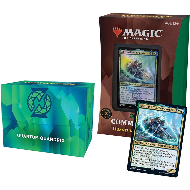 Magic the Gathering: MTG Strixhaven Commander 2021 Deck – Quantum Quandrix (Blue-Green)