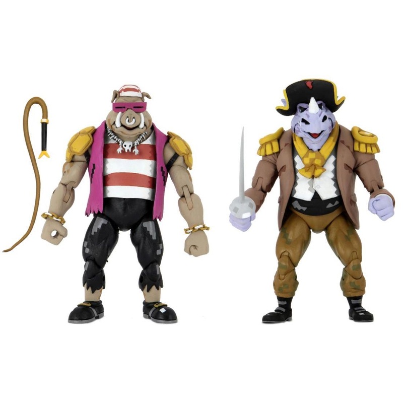 Neca Teenage Mutant Ninja Turtles (TMNT) Pirate Rocksteady & Bebop 2 Pack Turtles in Time 7 Action Figure