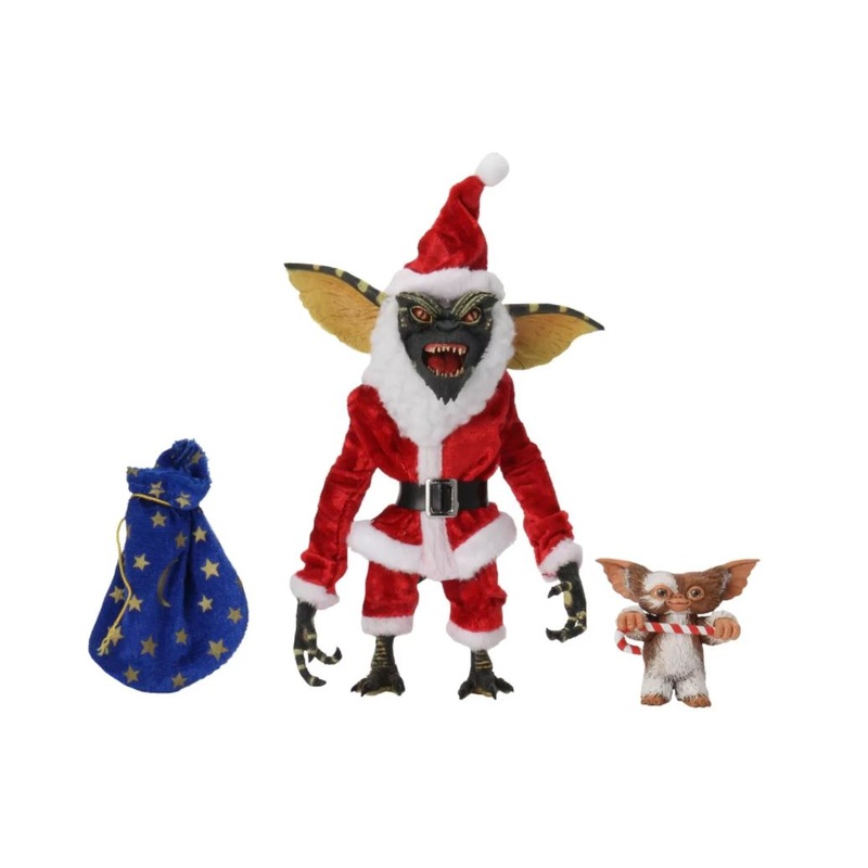 Neca Ultimate Gremlins Santa Stripe & Gizmo Christmas Newspaper Ad Exclusive