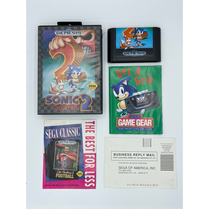 Sonic the Hedgehog 2 Game for the Sega Genesis (Complete in Box)