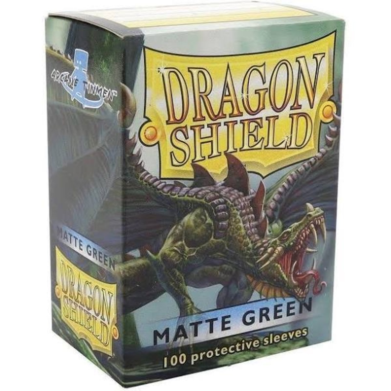 Dragon Shield Standard Size Card Sleeves 100 Count Matte Green