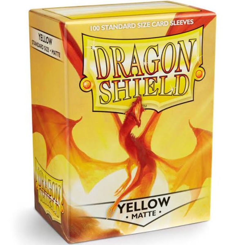 Dragon Shield Standard Size Card Sleeves 100 Count Matte Yellow