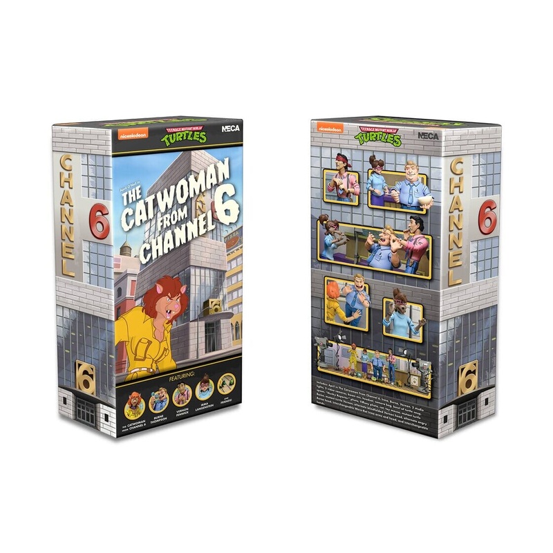 Neca Teenage Mutant Ninja Turtles (TMNT) The Catwoman From Channel 6 Exclusive Figure 4-Pack & Accessory Set