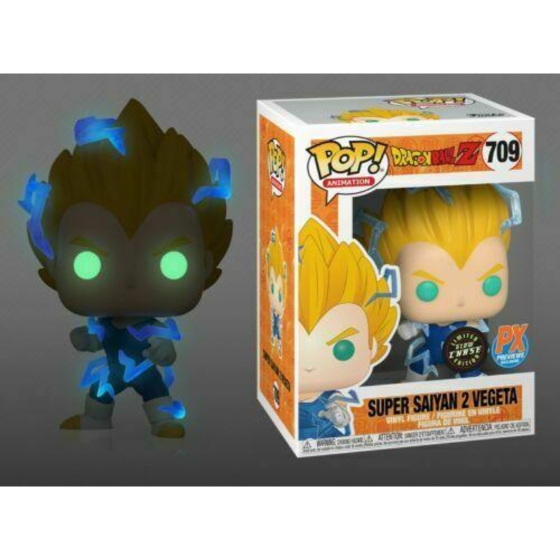 Funko Pop! Dragon Ball Z Super Saiyan 2 Vegeta (Glow) Chase Exclusive #709