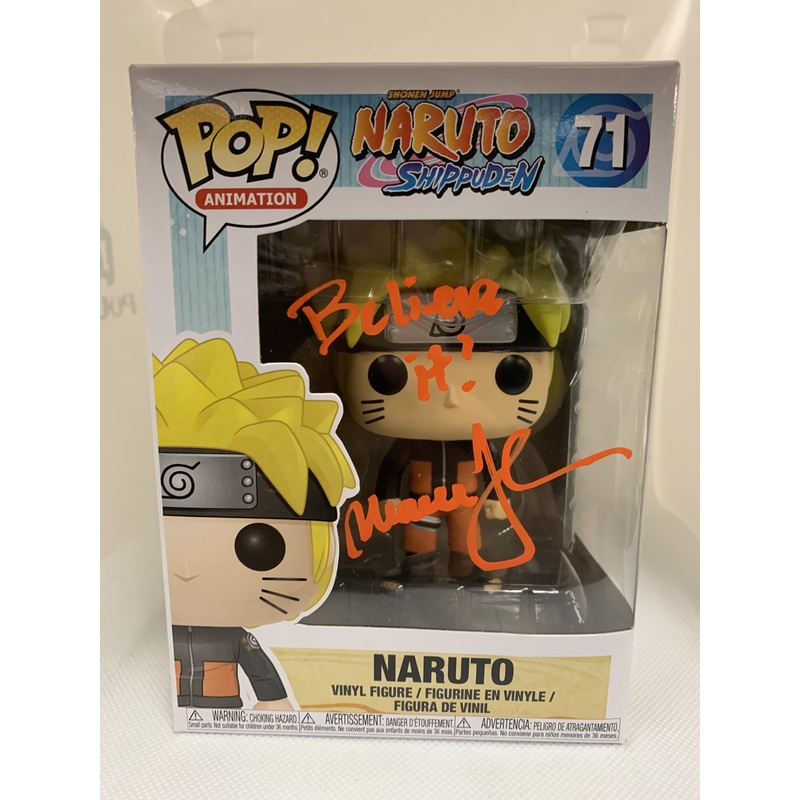 Funko Pop! Naruto Shippuden Naruto #71 Autographed by Maile Flannigan Believe It!