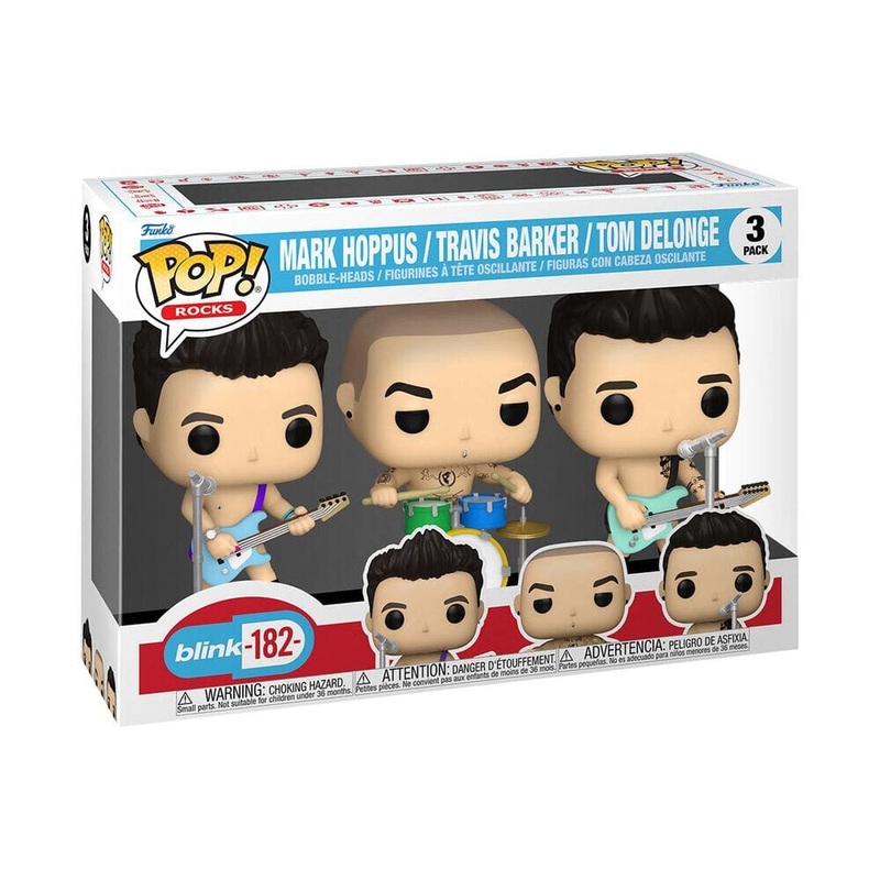 Blink 182 Mark Hoppus Travis Barker Tom Delonge (What’s My Age Again) Funko Pop! 3 Pack
