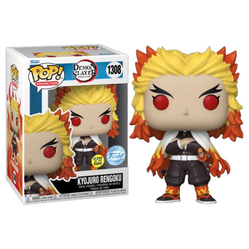 Demon Slayer S2 Kyojuro Rengoku (Glow) Exclusive Funko Pop! #1308 (Special Edition Sticker)