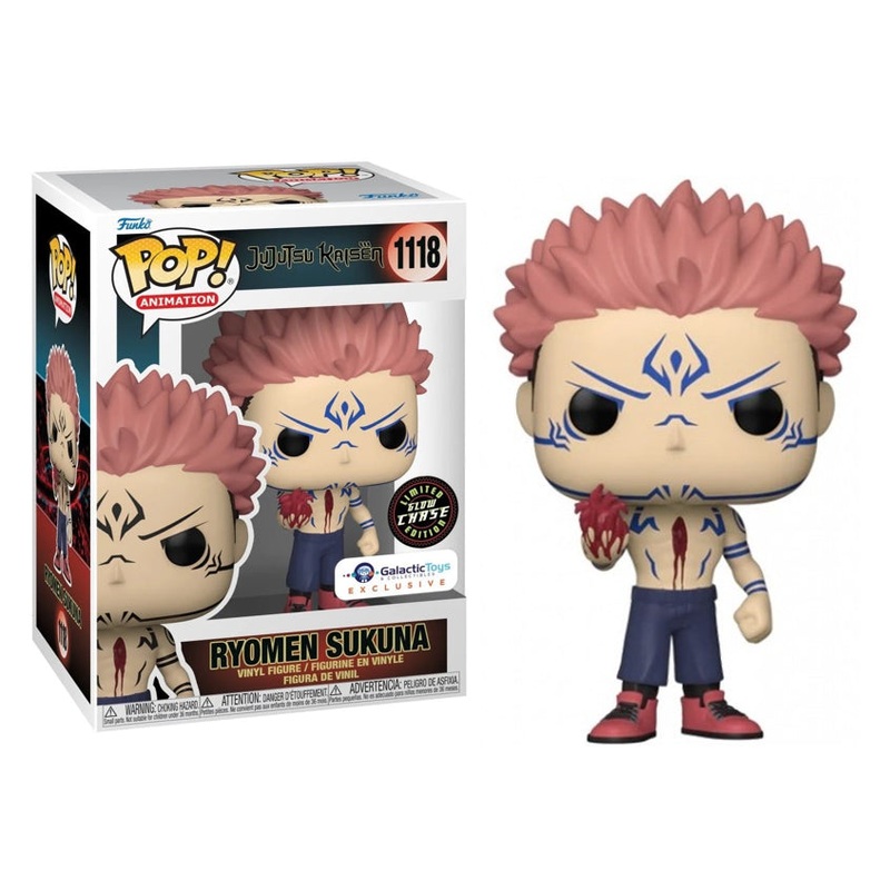 Jujutsu Kaisen Ryomen Sukuna (w/ Heart)) Glow Chase Exclusive Funko Pop! #1118
