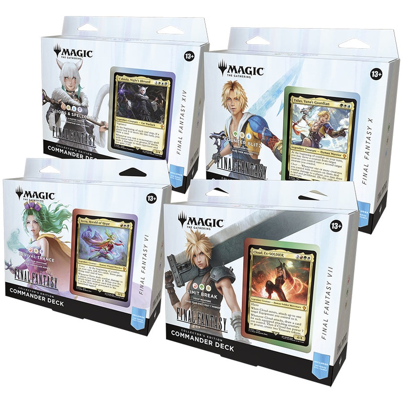 Magic The Gathering Final Fantasy Universes Beyond Collector (Foil) Commander Decks Set of 4