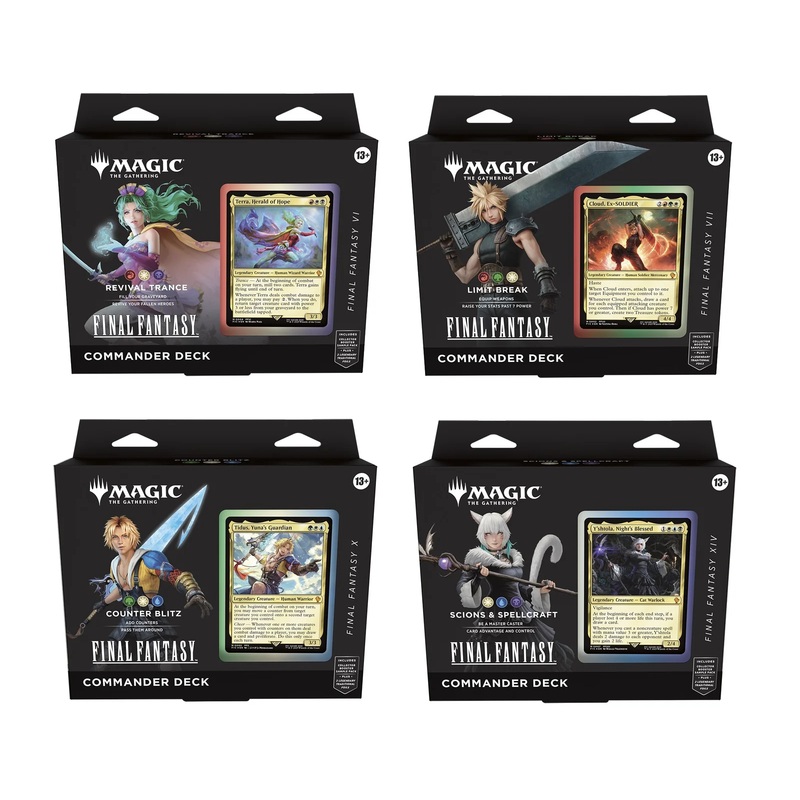 Magic The Gathering Final Fantasy Universes Beyond Commander Decks Set of 4