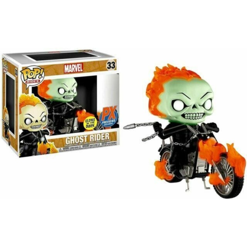 Marvel Ghost Rider Pop Rides Glow Exclusive Funko Pop! #33