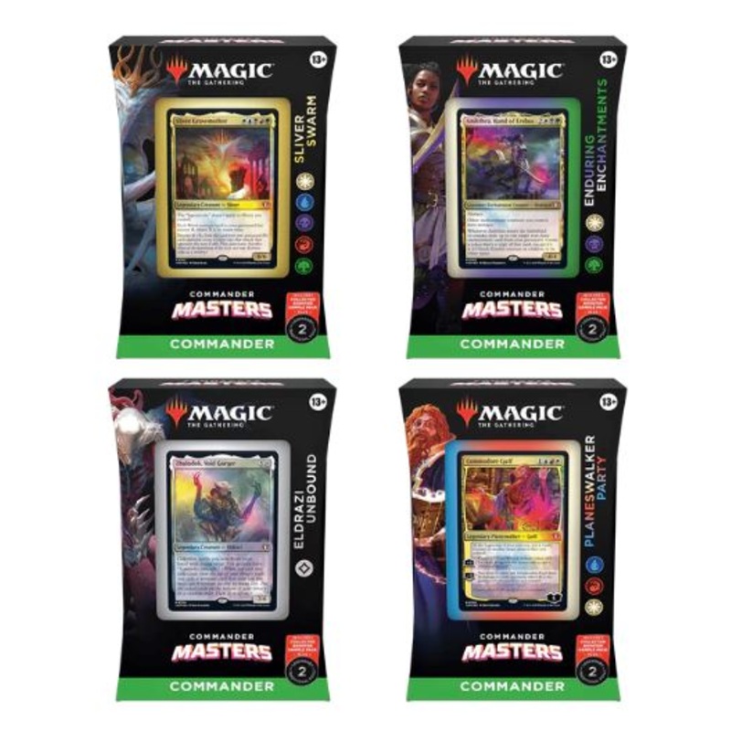 Magic The Gathering Commander Masters Commander Deck  (Eldrazi Unbound, Sliver Swarm, Enduring Enchantments, Planeswalker Party)