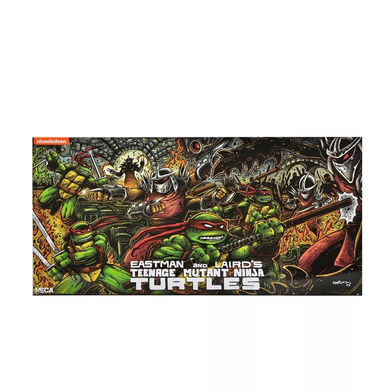 NECA Eastman and Laird’s Teenage Mutant Ninja Turtles (TMNT) Mirage Comics 7 Scale Action Figure Set – 4pk