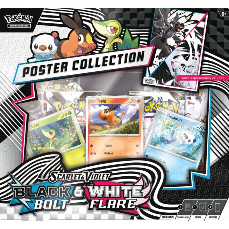 Pokemon TCG: Scarlet & Violet 10.5 Black Bolt / White Flare Unova Poster Collection