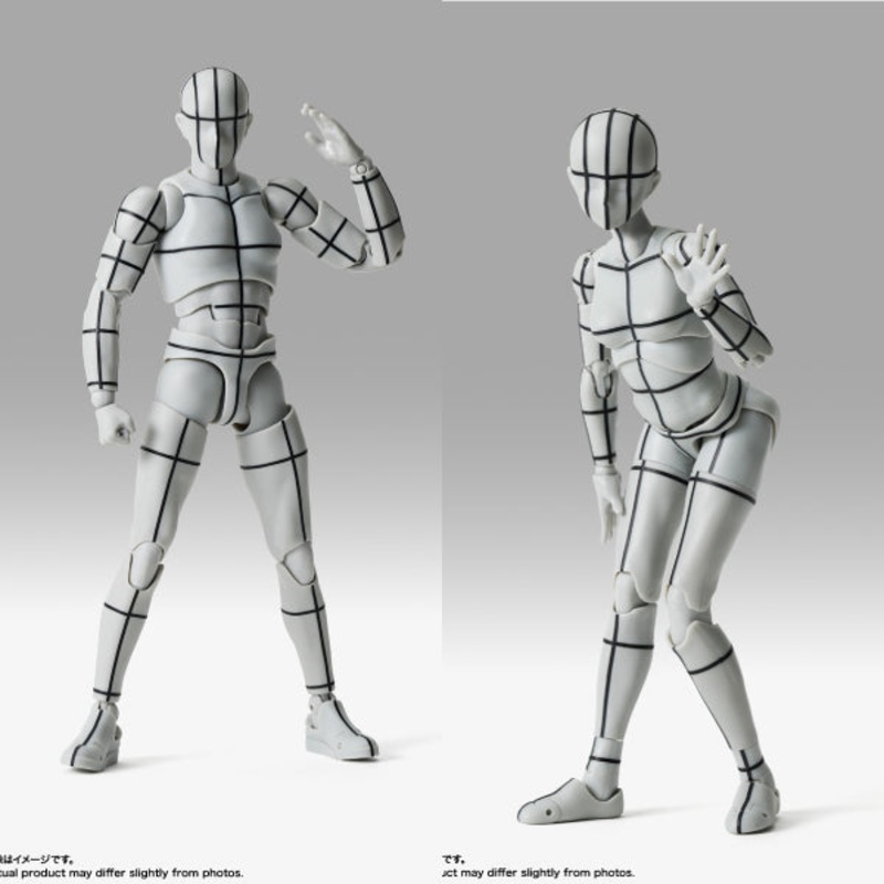 S.H.Figuarts Sports- Edition -WIRE FRAME- (Gray Color Ver.) (BODY KUN/ BODY CHAN)