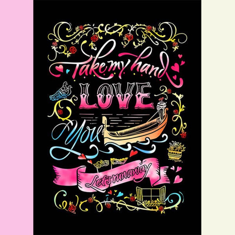 Lago Scratch Postcard Calligraphy – Venis