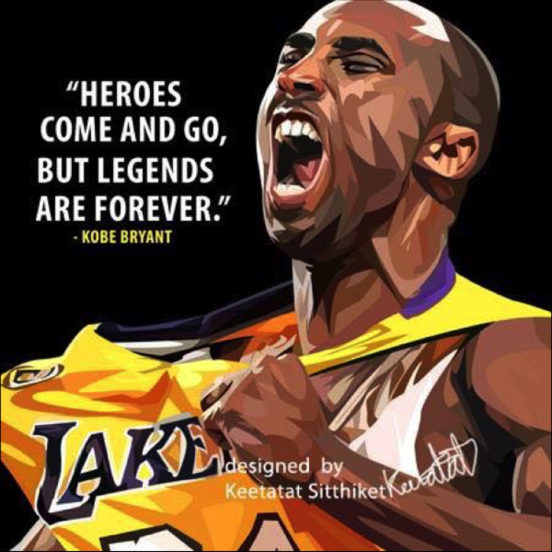 Pop Art Poster Wall Decoration Drawing NBA Kobe Bryant Heroes