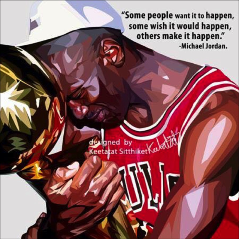 Pop Art Poster Wall Decoration Drawing NBA Michael Jordan White