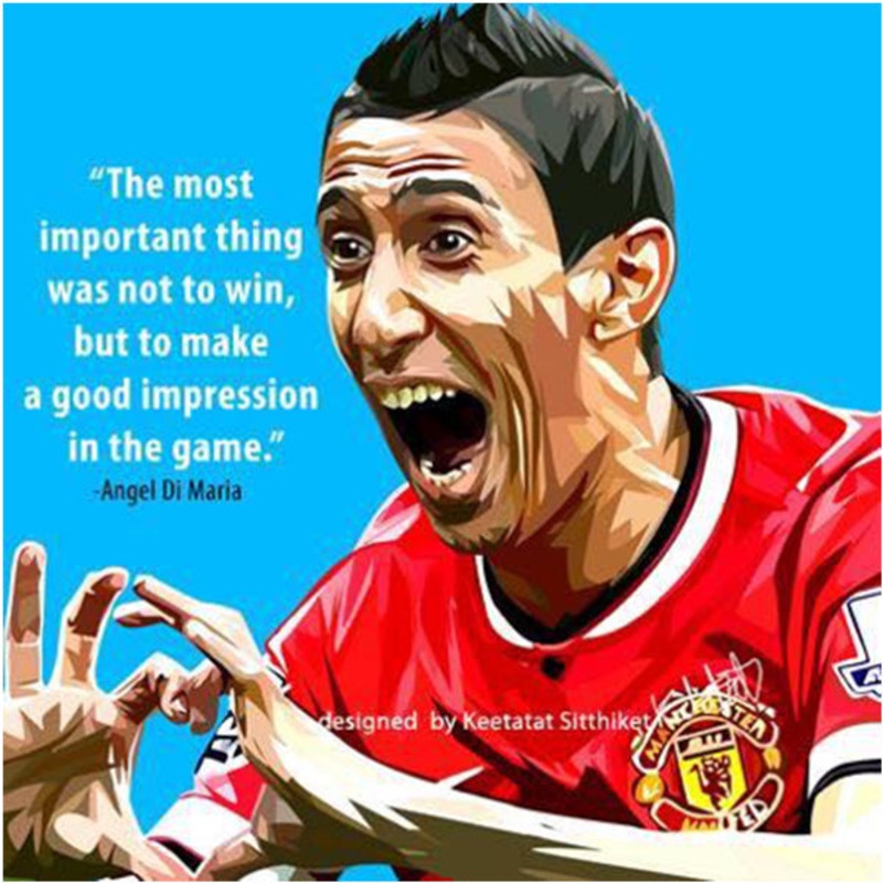 Pop Art Wall Decoration Drawing (Angel Di Maria)