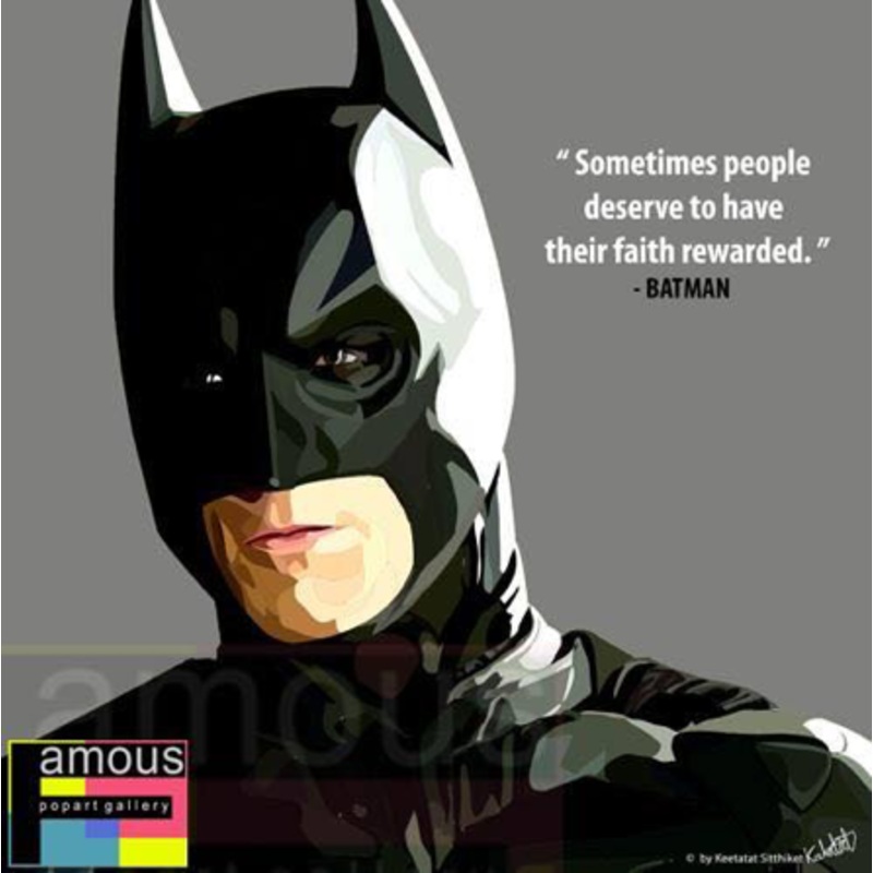 Pop Art Wall Decoration Drawing (Batman – Grey)
