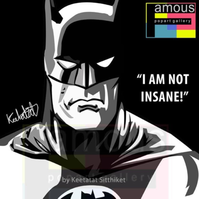 Pop Art Wall Decoration Drawing (Batman Insane)