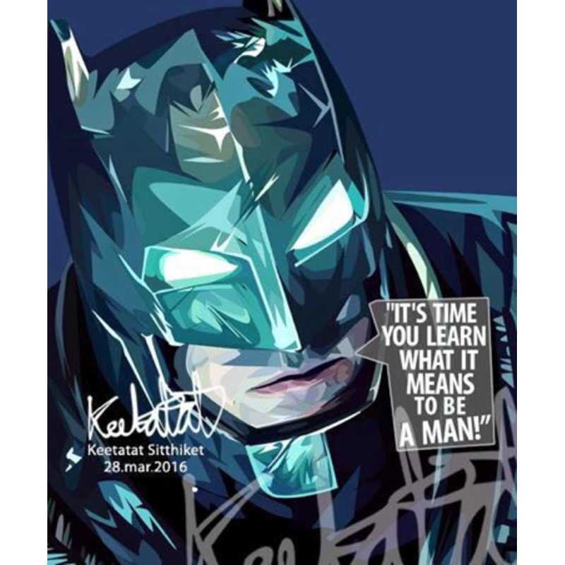 Pop Art Wall Decoration Drawing (Batman – Light)