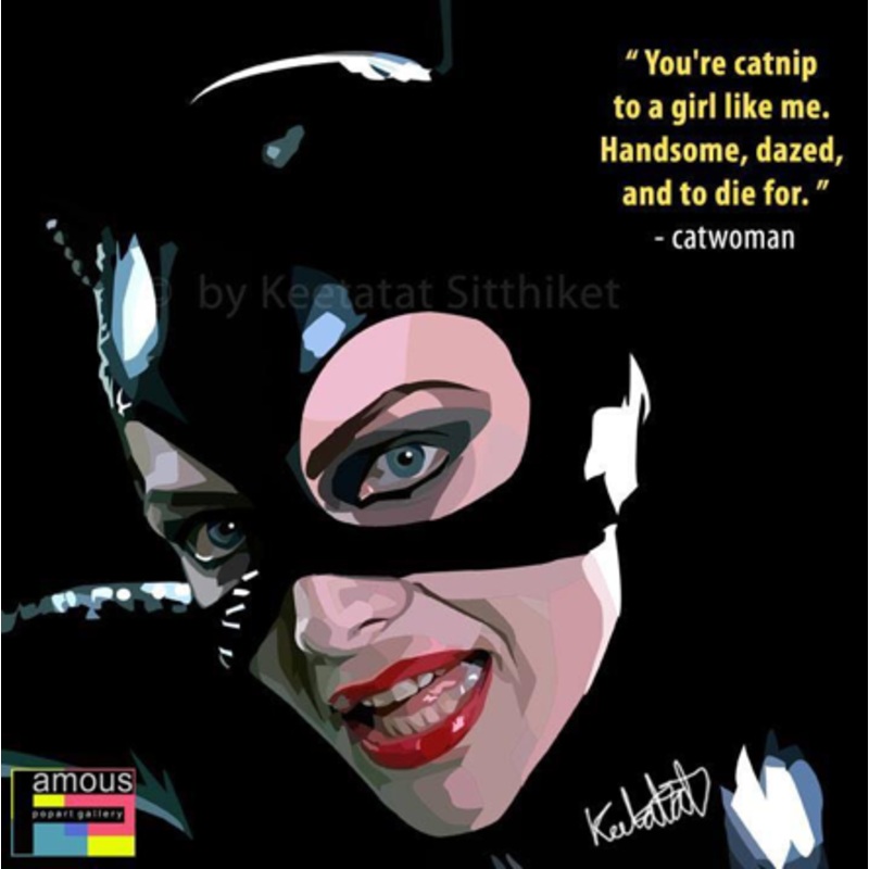 Pop Art Wall Decoration Drawing (Catwoman)
