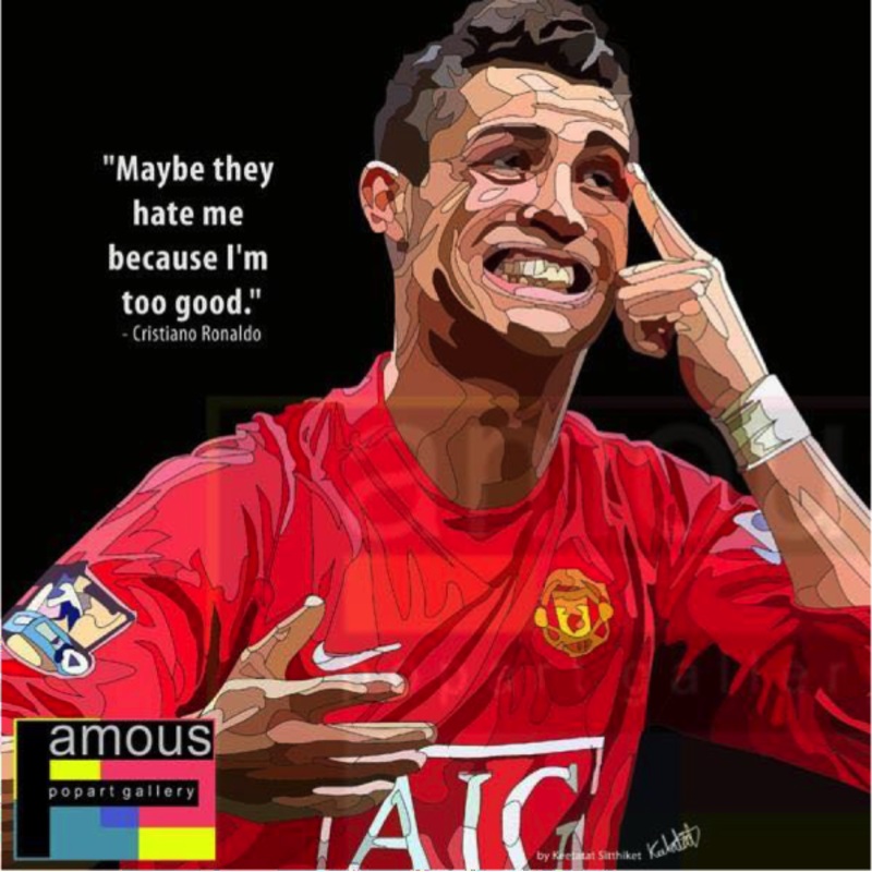 Pop Art Wall Decoration Drawing (Cristiano Ronaldo – Maybe They Hate Me)