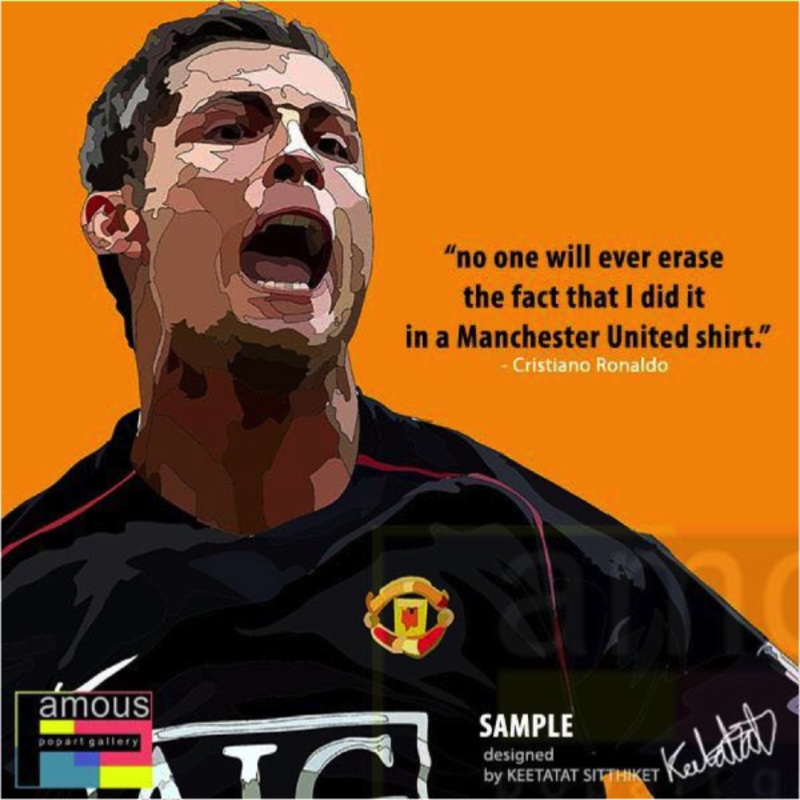 Pop Art Wall Decoration Drawing (Cristiano Ronaldo – No One Will Ever Erase)