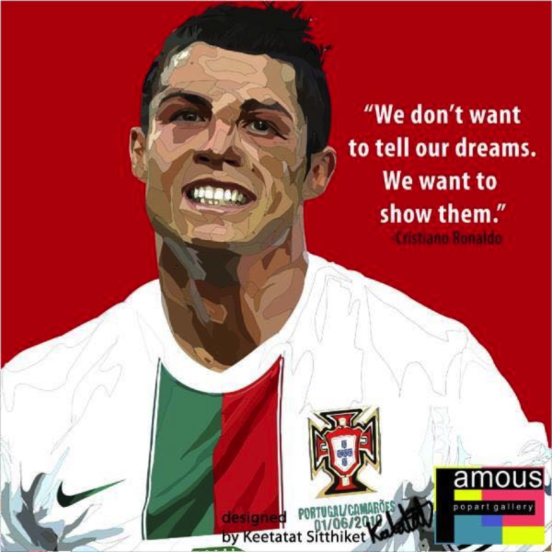 Pop Art Wall Decoration Drawing (Cristiano Ronaldo – Portugal)