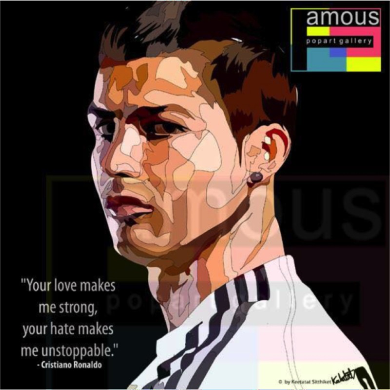 Pop Art Wall Decoration Drawing (Cristiano Ronaldo – Your Love Makes)