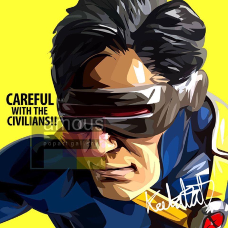 Pop Art Wall Decoration Drawing (Cyclops)