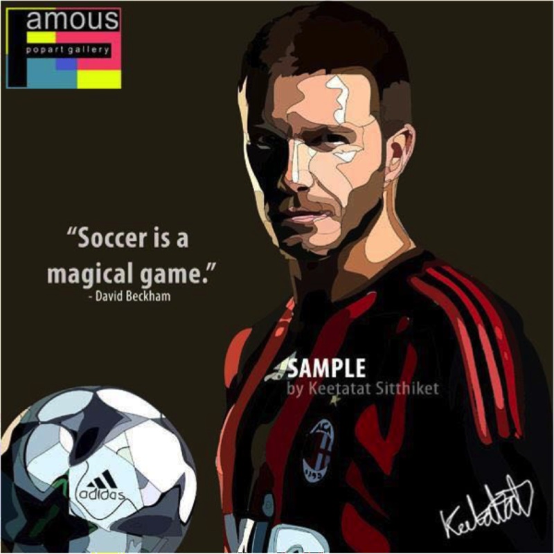 Pop Art Wall Decoration Drawing (David Beckham – AC)