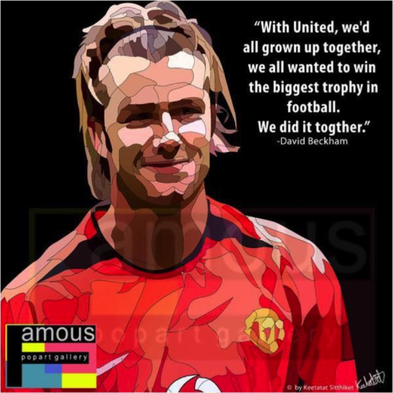 Pop Art Wall Decoration Drawing (David Beckham – MU)
