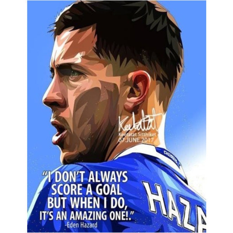Pop Art Wall Decoration Drawing (Eden Hazard)