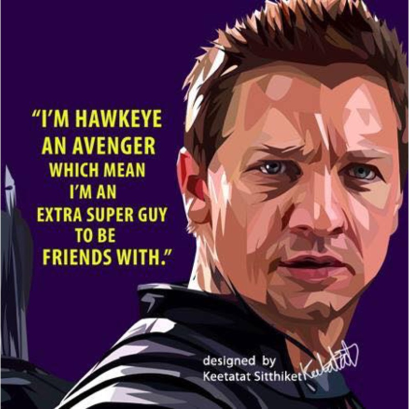 Pop Art Wall Decoration Drawing (Hawkeye)