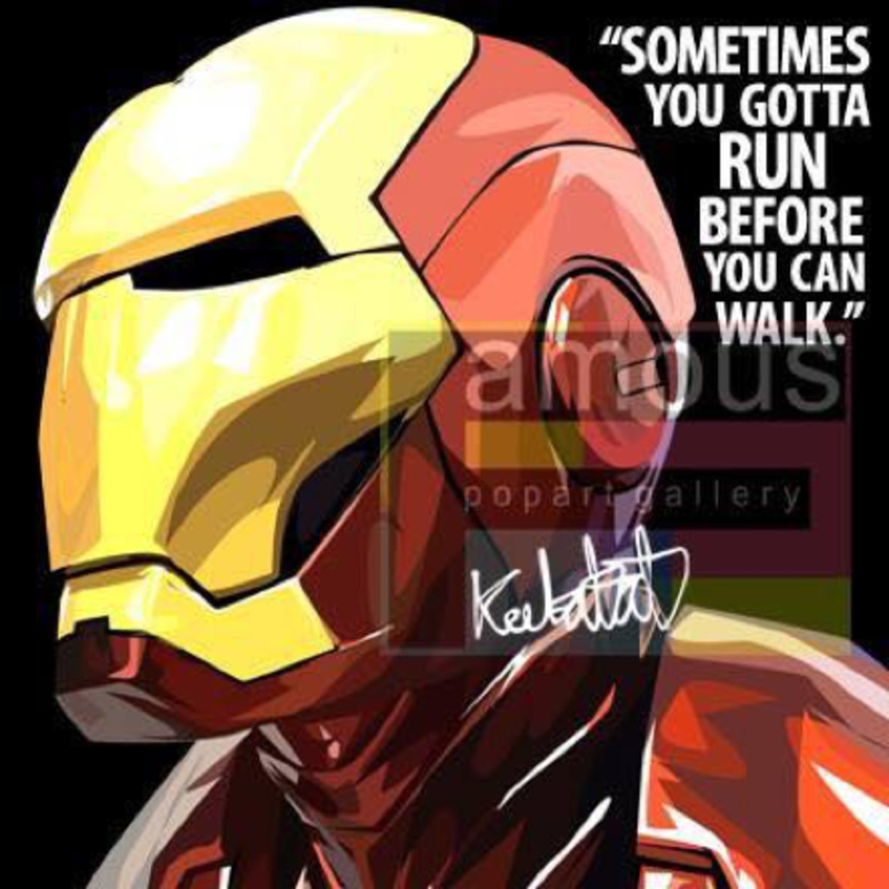 Pop Art Wall Decoration Drawing (Iron Man Sometimes)